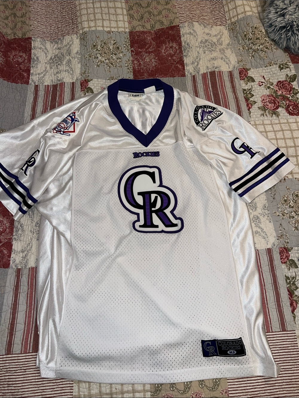 90s Colorado Rockies Baseball mesh jersey Lee sport